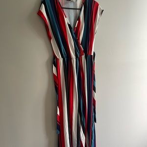 Womens stripe jumpsuit